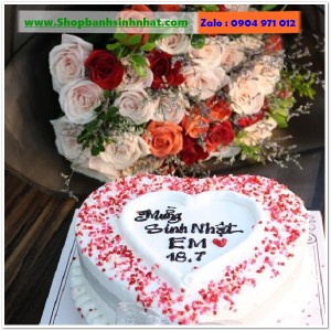 Combo Bánh Kem & Hoa Tươi - MM133